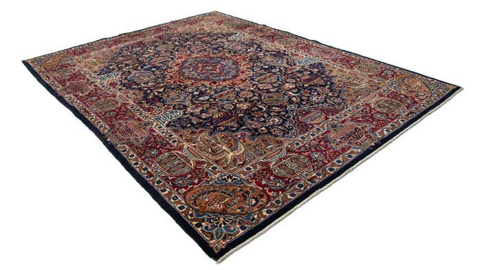 9' 9 x 12' 11 Hand Knotted Kashmar Persian Wool Rug