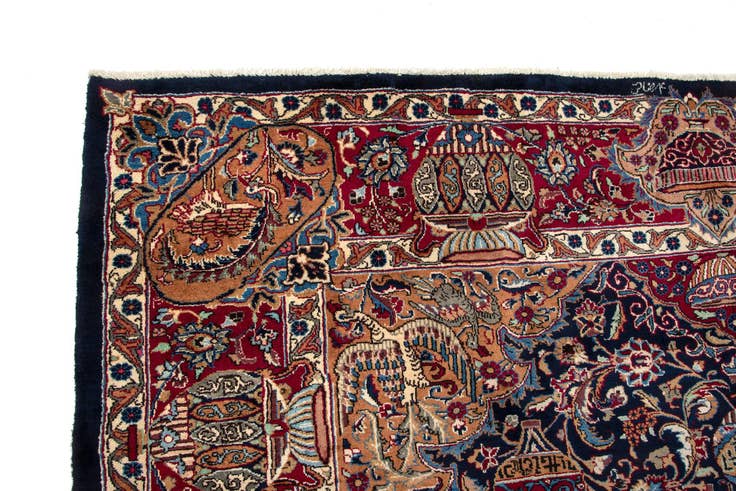Detail image of 9' 9 x 12' 11 Hand Knotted Kashmar Persian Wool Rug