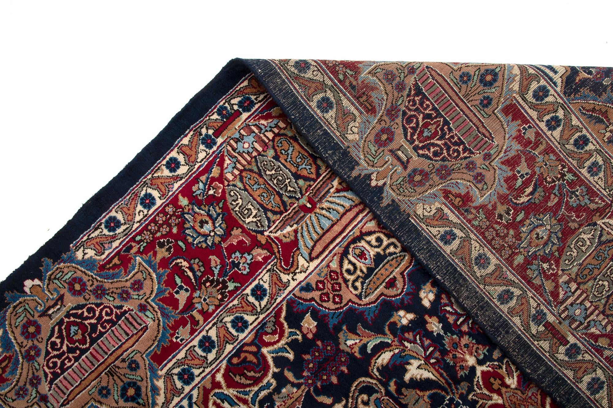 9' 9 x 12' 11 Hand Knotted Kashmar Persian Wool Rug