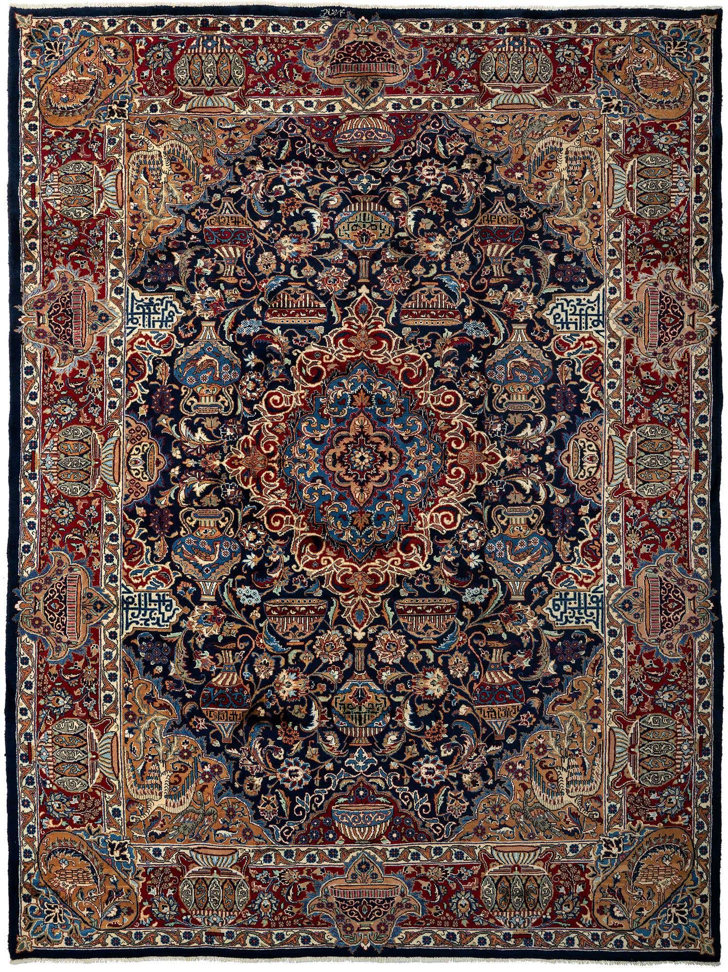 9' 9 x 12' 11 Hand Knotted Kashmar Persian Wool Rug