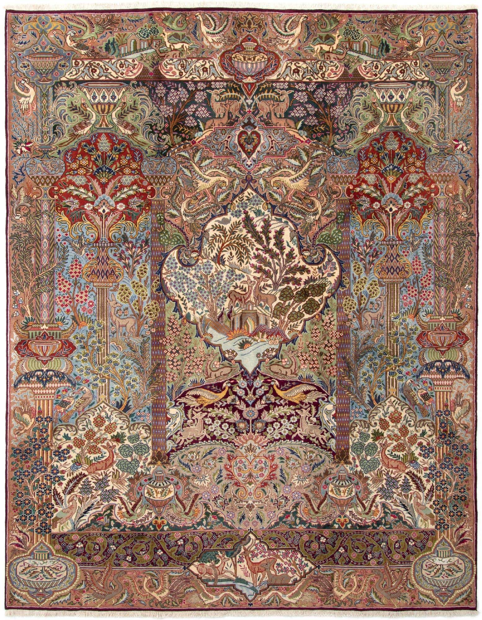 Primary image 9' 8 x 12' 6  Hand Knotted Kashmar Persian Wool Rug