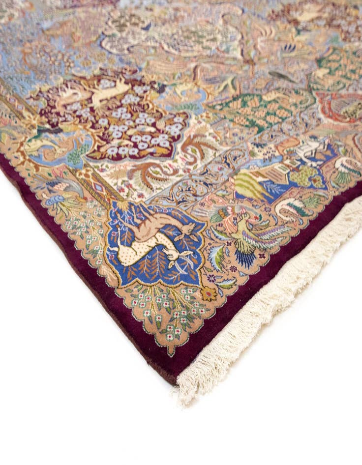 Detail image of 9' 10 x 12' 9  Hand Knotted Kashmar Persian Wool Rug