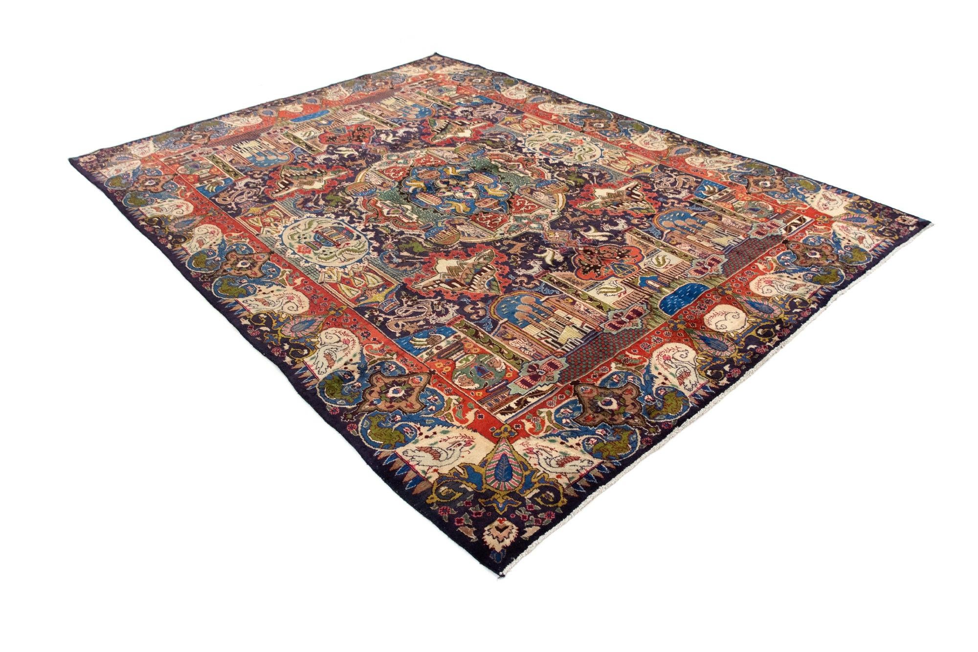 9' 9 x 13' 3 Hand Knotted Kashmar Persian Wool Rug