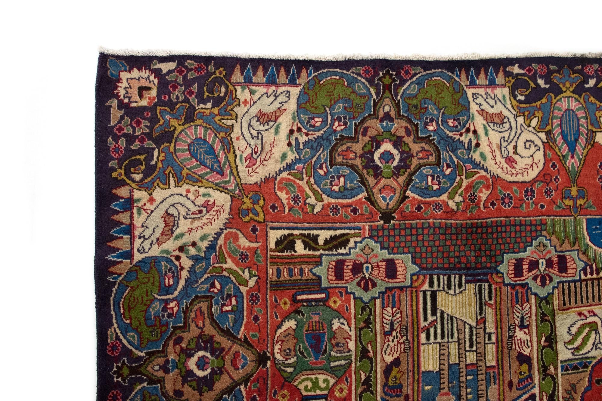 9' 9 x 13' 3 Hand Knotted Kashmar Persian Wool Rug