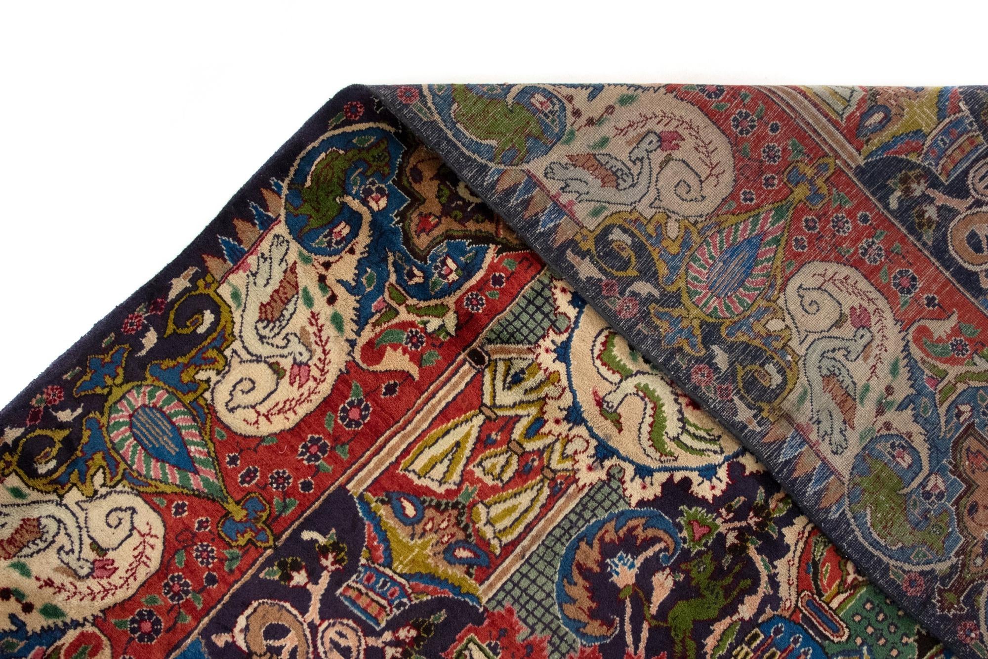 9' 9 x 13' 3 Hand Knotted Kashmar Persian Wool Rug
