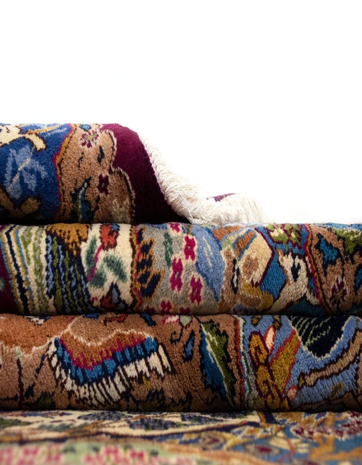 Detail image of 9' 9 x 13' 1  Hand Knotted Kashmar Persian Wool Rug