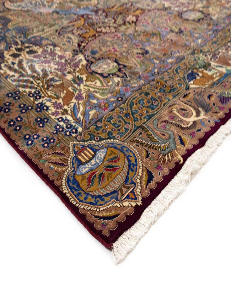 Detail image of 9' 9 x 13' 1  Hand Knotted Kashmar Persian Wool Rug