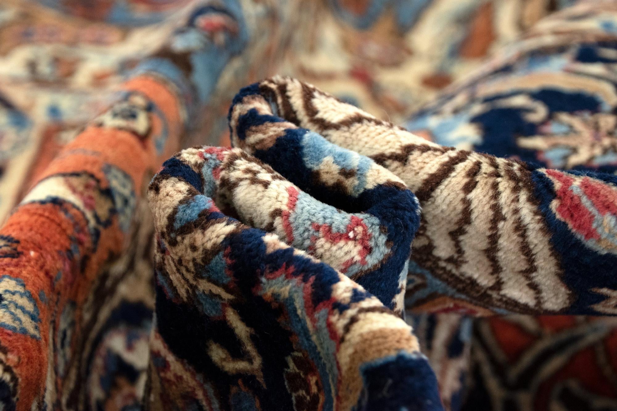 9' 8 x 12' 8 Hand Knotted Kashmar Persian Wool Rug