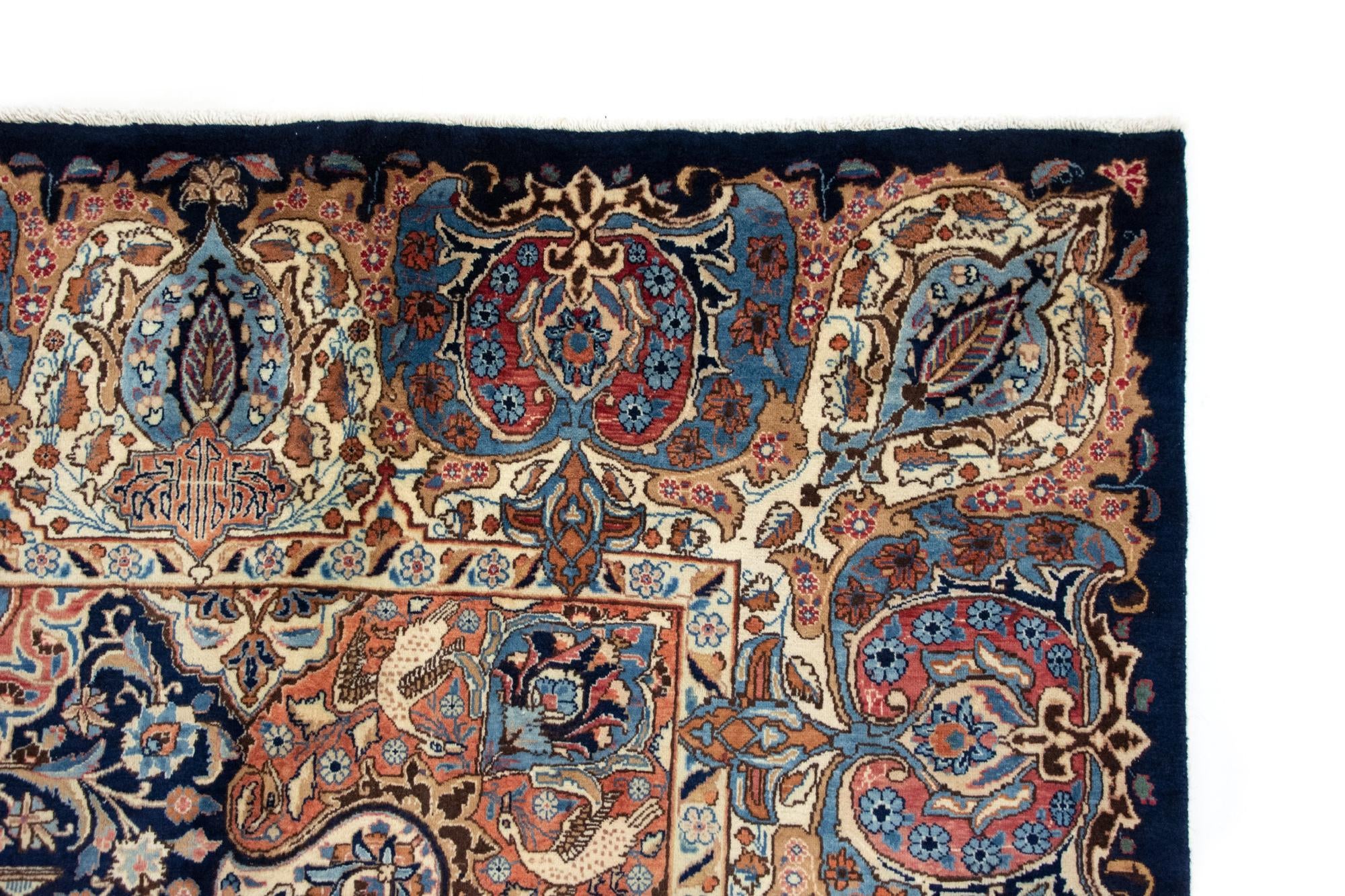 9' 8 x 12' 8 Hand Knotted Kashmar Persian Wool Rug