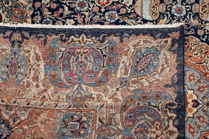 9' 8 x 12' 8 Hand Knotted Kashmar Persian Wool Rug