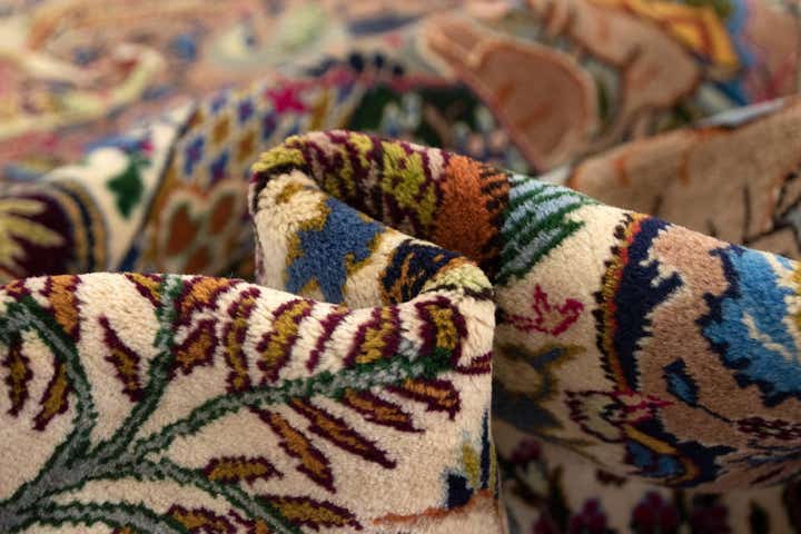 9' 9 x 13' Hand Knotted Kashmar Persian Wool Rug