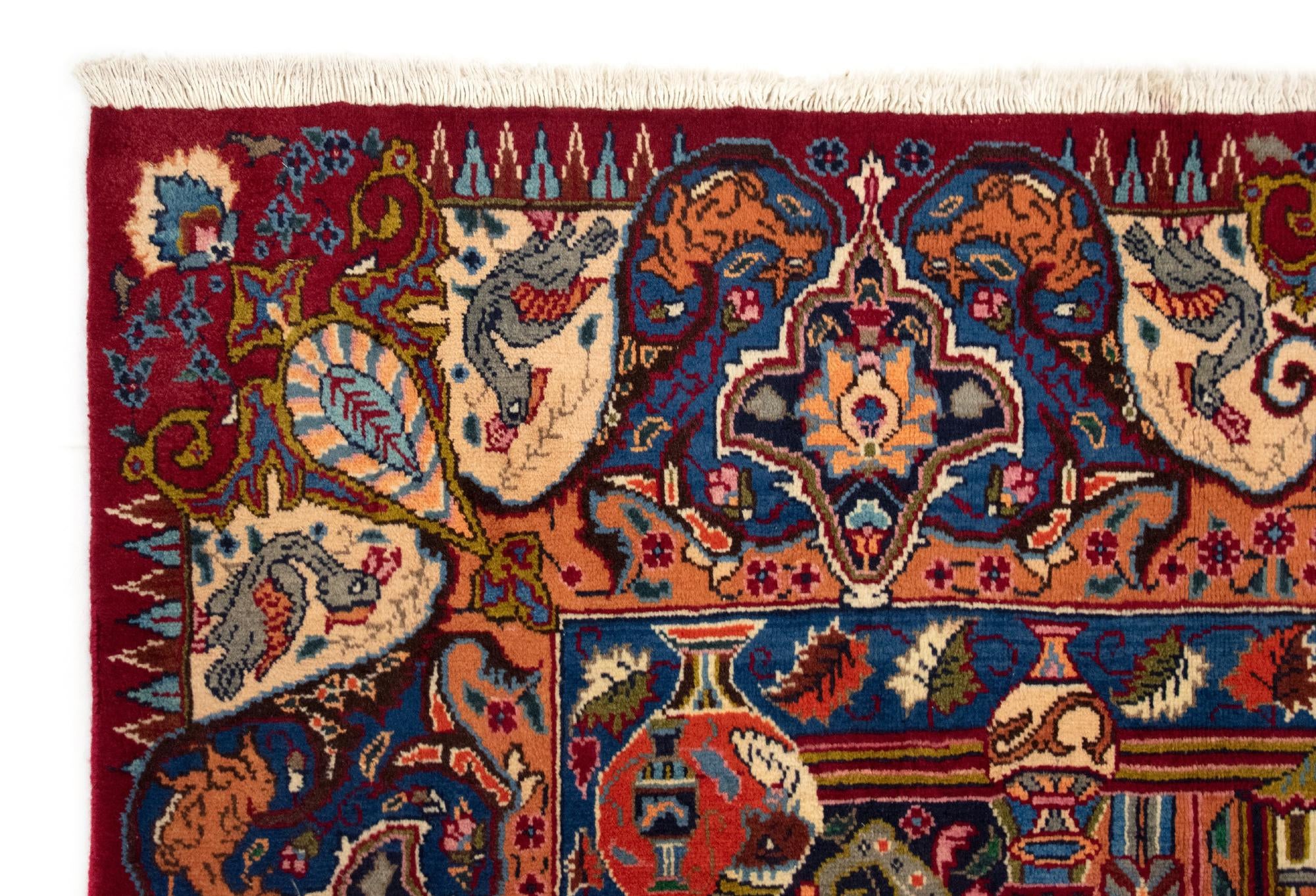 6' 5 x 9' 9 Hand Knotted Kashmar Persian Wool Rug