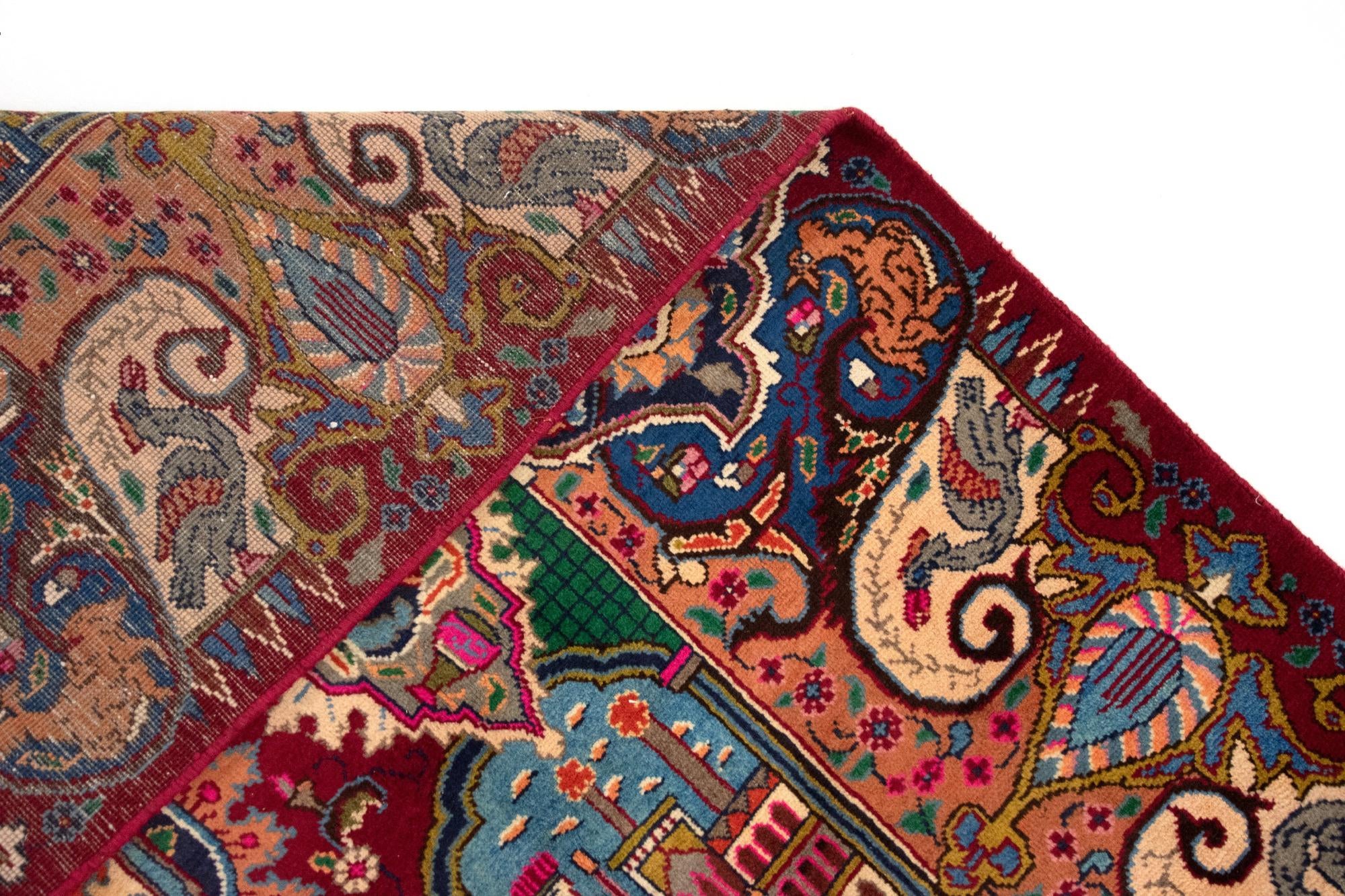 6' 5 x 9' 9 Hand Knotted Kashmar Persian Wool Rug