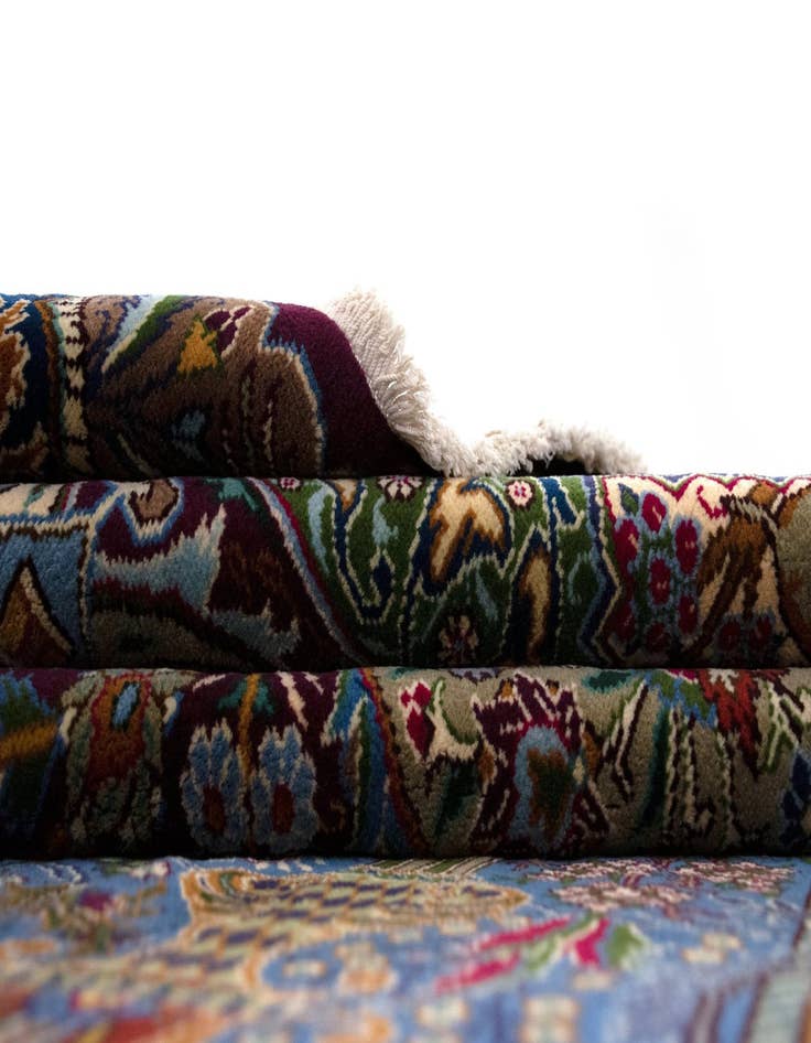 Detail image of 6' 8 x 10' 1 Hand Knotted Kashmar Persian Wool Rug