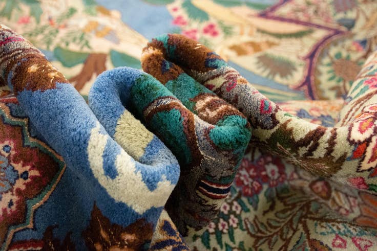 Detail image of 11' 7 x 16' 8 Hand Knotted Kashmar Persian Wool Rug