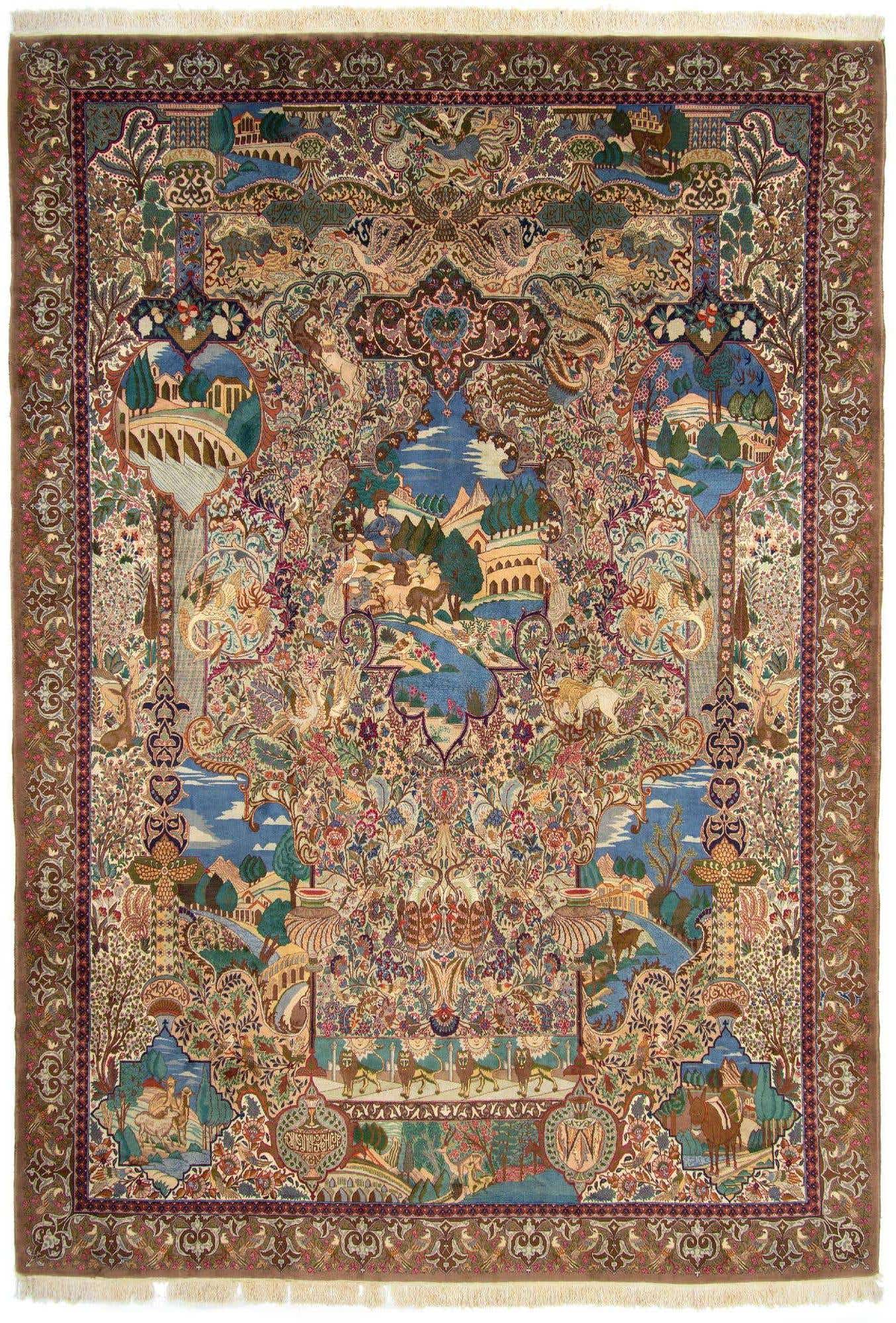 11' 7 x 16' 8 Hand Knotted Kashmar Persian Wool Rug