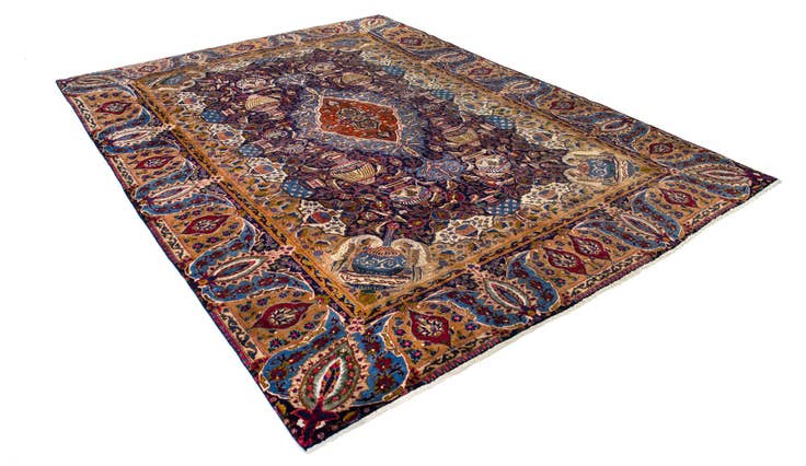 Detail image of 10' x 13' 1 Hand Knotted Kashmar Persian Rug