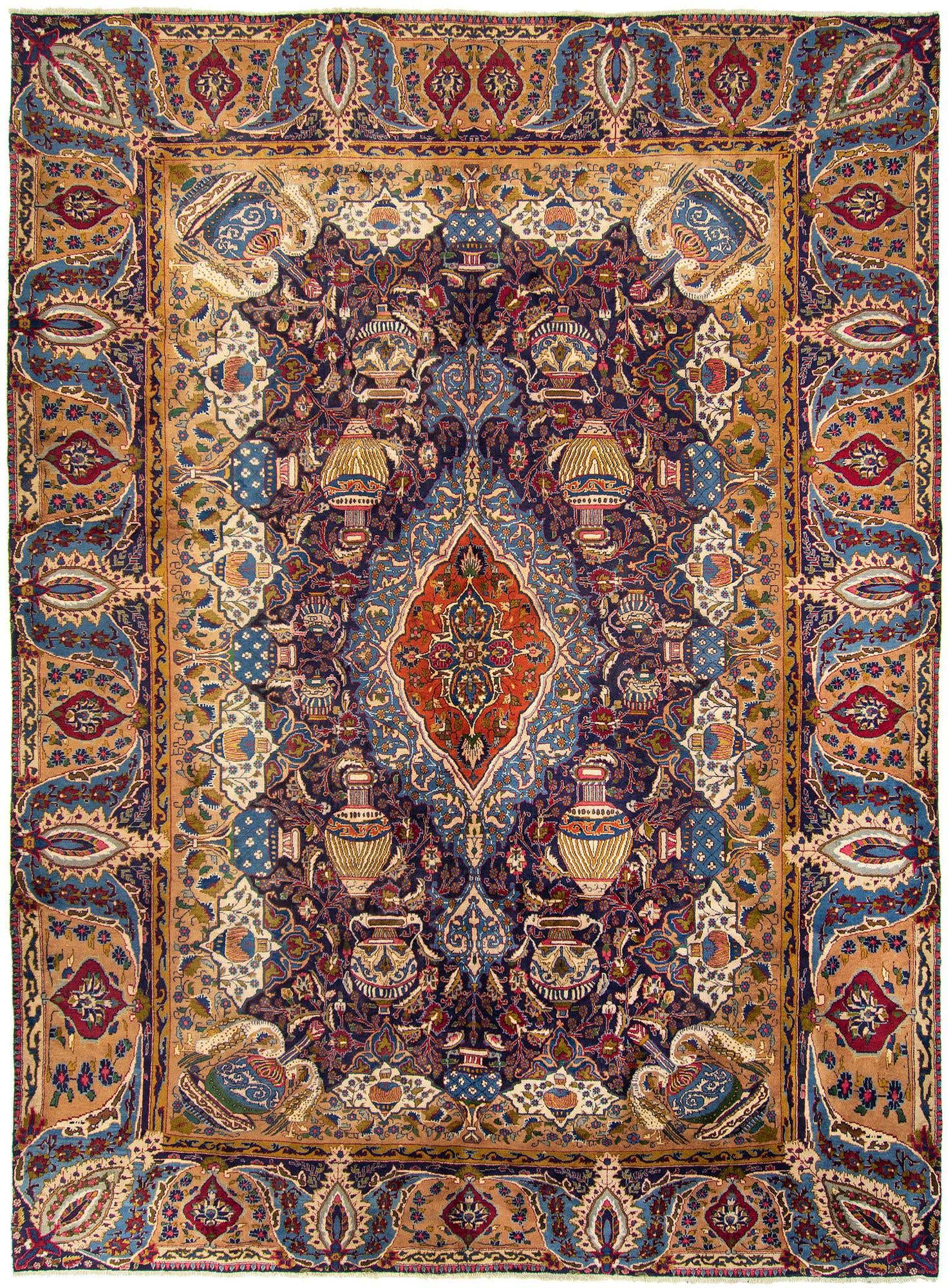 10' x 13' 1 Hand Knotted Kashmar Persian Rug