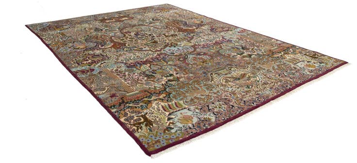 Detail image of 9' 8 x 12' 10 Hand Knotted Kashmar Persian Wool Rug