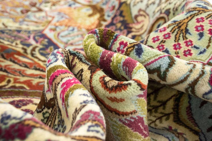 Detail image of 9' 8 x 12' 10 Hand Knotted Kashmar Persian Wool Rug