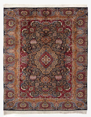 9' 7 x 12' 8 Hand Knotted Kashmar Persian Wool Rug