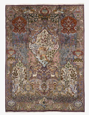 9' 9 x 13' 1 Hand Knotted Kashmar Persian Wool Rug