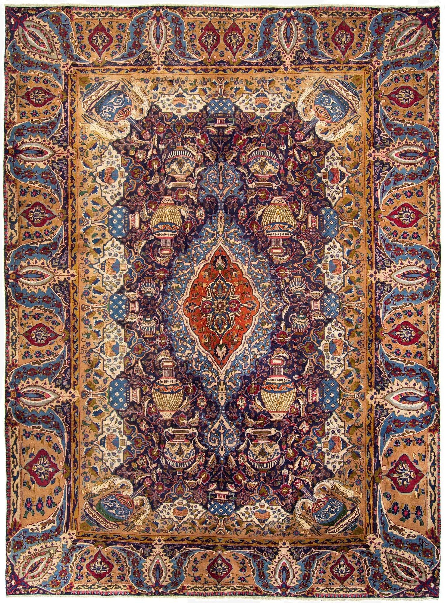 10' x 13' 1  Hand Knotted Kashmar Persian Rug