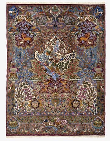 9' 8 x 13' 2 Hand Knotted Kashmar Persian Wool Rug