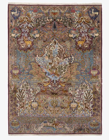 9' 10 x 12' 9 Hand Knotted Kashmar Persian Wool Rug