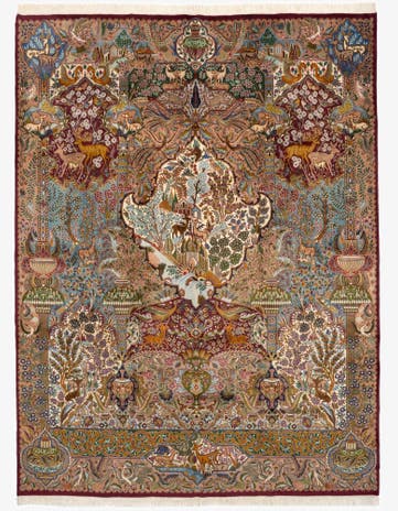 9' 7 x 13' 1 Hand Knotted Kashmar Persian Wool Rug