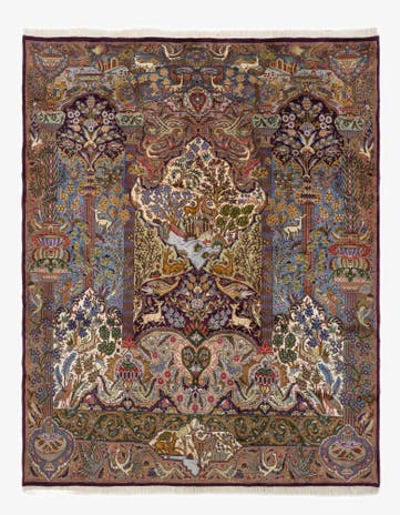 9' 10 x 12' 6 Hand Knotted Kashmar Persian Wool Rug