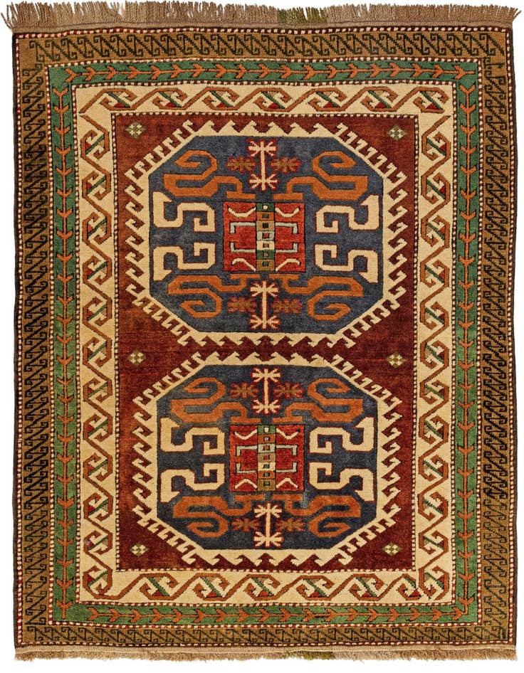 Detail image of 4' 2 x 4' 10 Kazak Rug