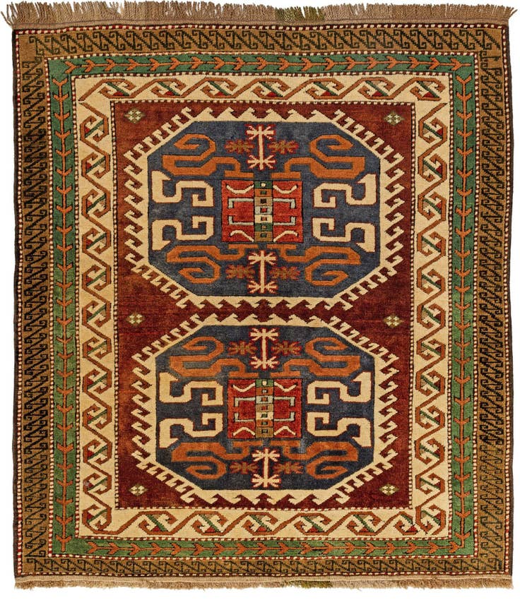 Detail image of 4' 2 x 4' 10 Kazak Rug