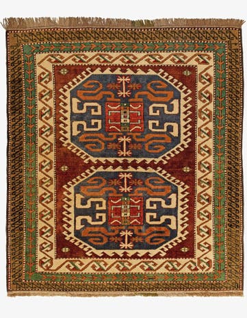 4' 2 x 4' 10 Kazak Rug