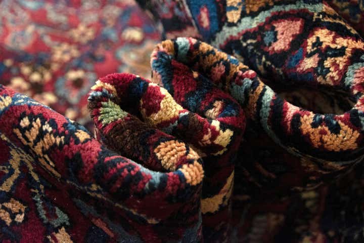8' 6 x 11' 1 Hand Knotted Mashad Persian Wool Rug