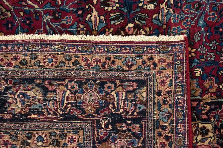 Detail image of 8' 6 x 11' 1 Hand Knotted Mashad Persian Wool Rug