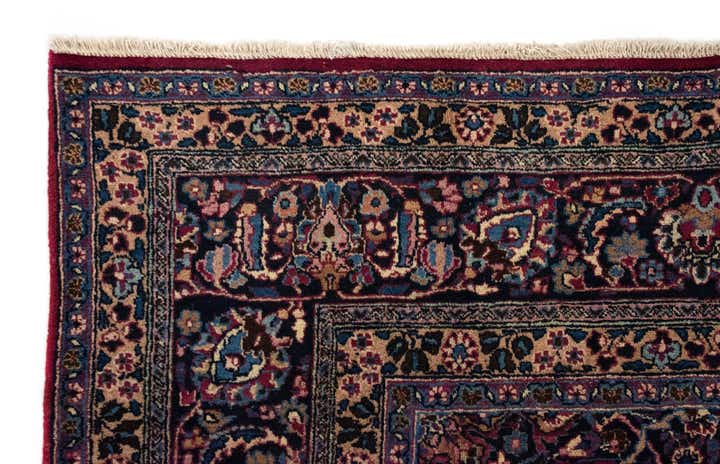 8' 6 x 11' 1 Hand Knotted Mashad Persian Wool Rug