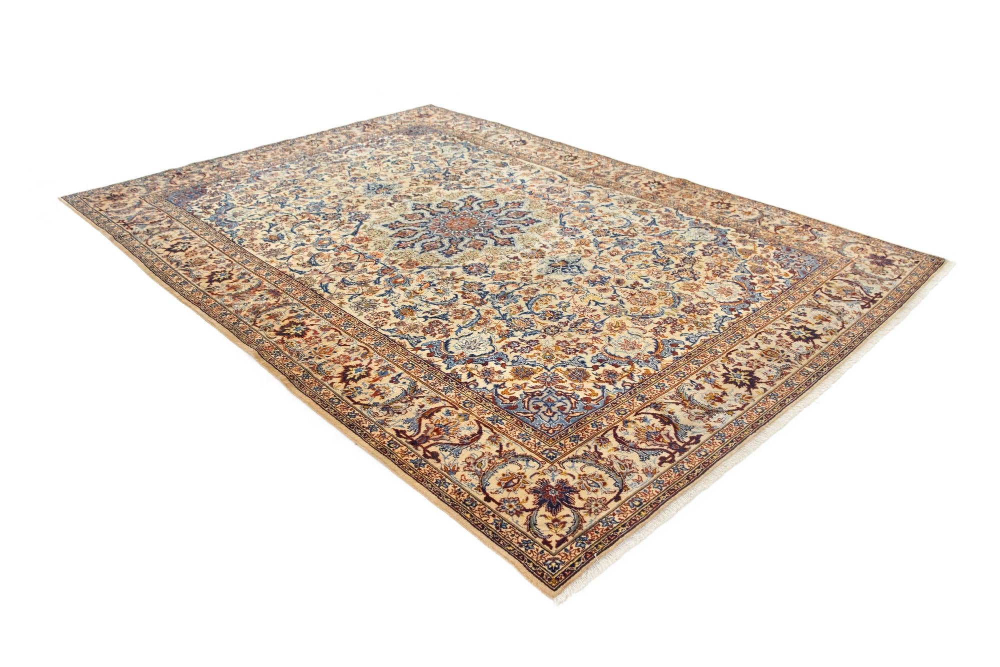 9' 10 x 13' 1 Hand Knotted Mashad Persian Wool Rug