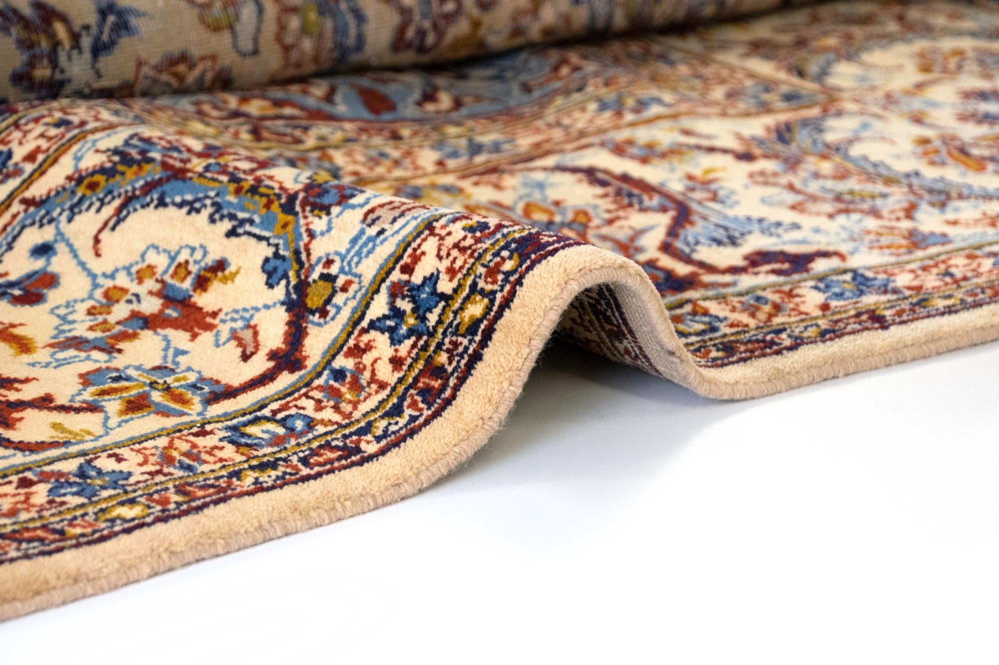 9' 10 x 13' 1 Hand Knotted Mashad Persian Wool Rug
