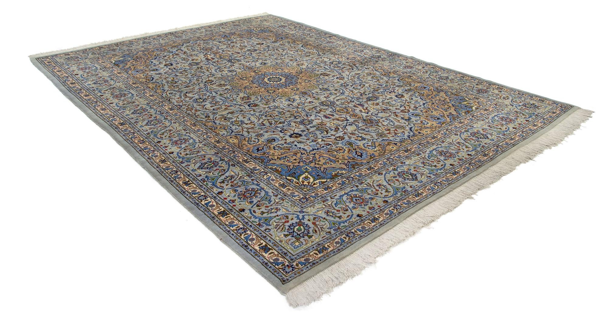 9' 10 x 13' Hand Knotted Mashad Persian Wool Rug