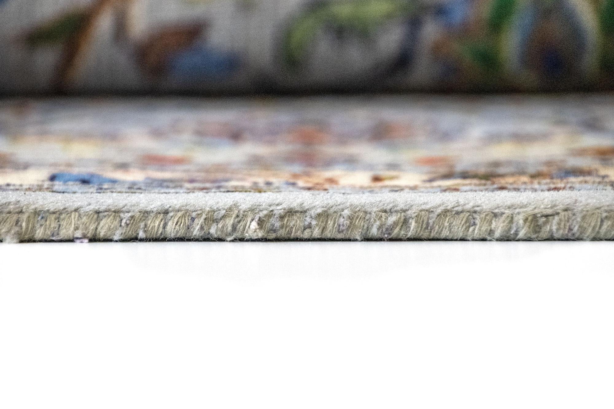 9' 10 x 13' Hand Knotted Mashad Persian Wool Rug
