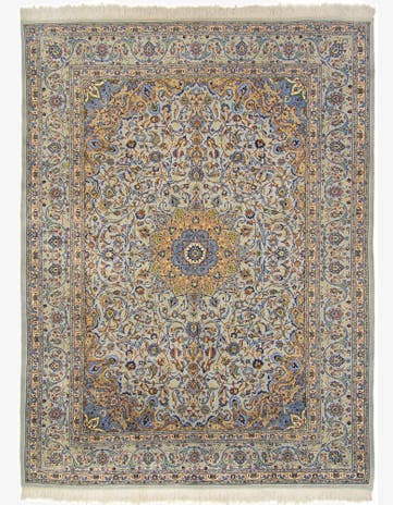 9' 10 x 13' Hand Knotted Mashad Persian Wool Rug