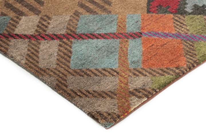 8' 1 x 10' Hand Knotted Modern Manshu Wool Rug