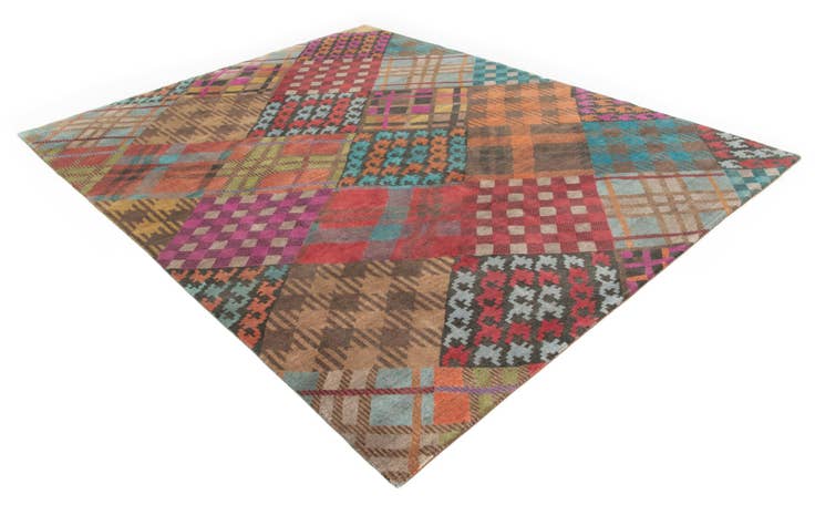 Detail image of 8' 1 x 10' Hand Knotted Modern Manshu Wool Rug