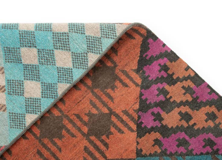 Detail image of 8' 1 x 10' Hand Knotted Modern Manshu Wool Rug