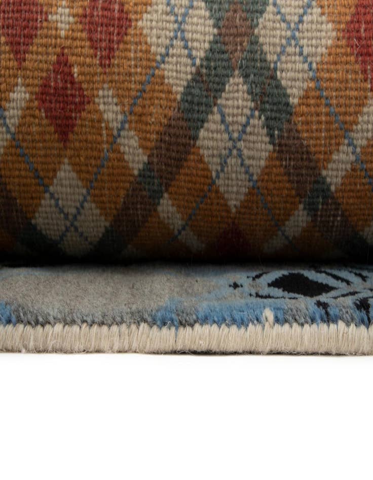 Detail image of 7' 7 x 9' 11  Hand Knotted Modern Manshu Wool Rug