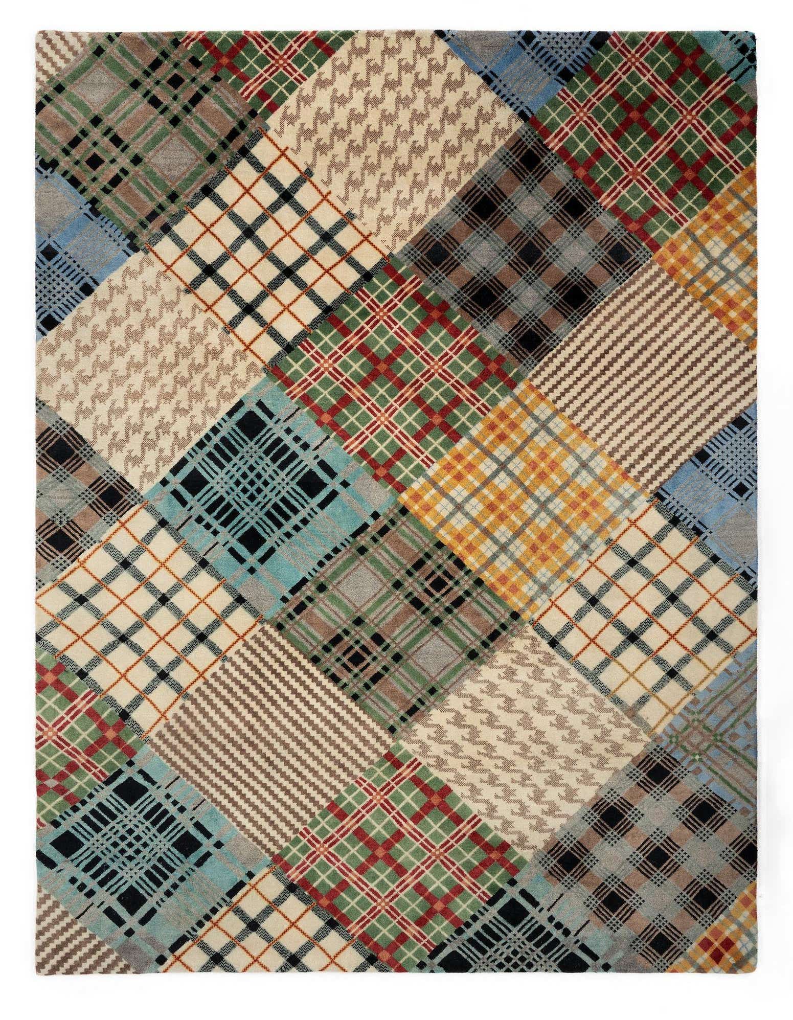 Primary image 7' 7 x 9' 11  Hand Knotted Modern Manshu Wool Rug