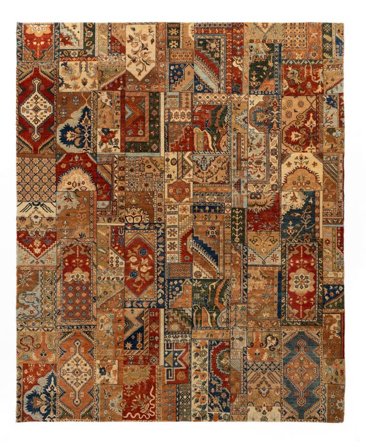 Detail image of 8' 1 x 9' 9 Modern Manshu Wool Rug