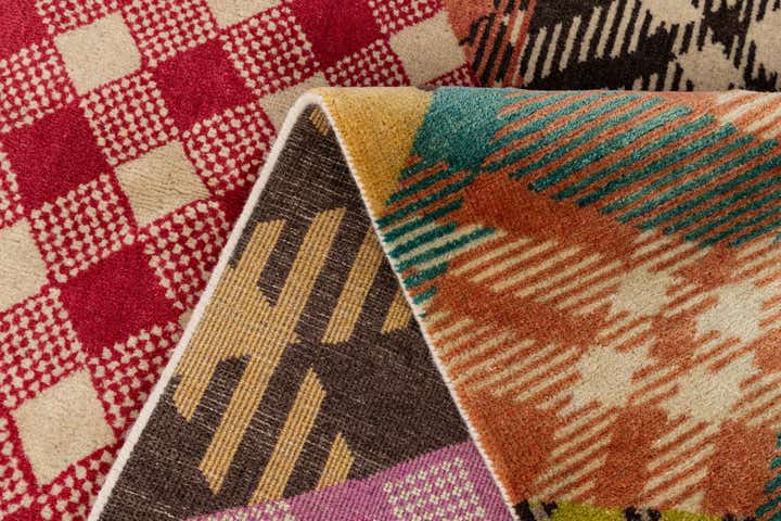 7' 7 x 9' 8 Hand Knotted Modern Manshu Wool Rug