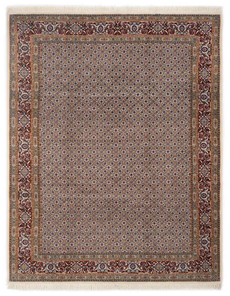 Detail image of 6' 7 x 9' 7 Hand Knotted Mood Persian Rug